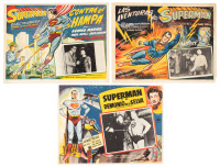 SUPERMAN Mexican Lobby Cards * Las Aventuras de Superman, Superman Contra el Hampa, Superman y el Demonio de la Selva * Lot of 3