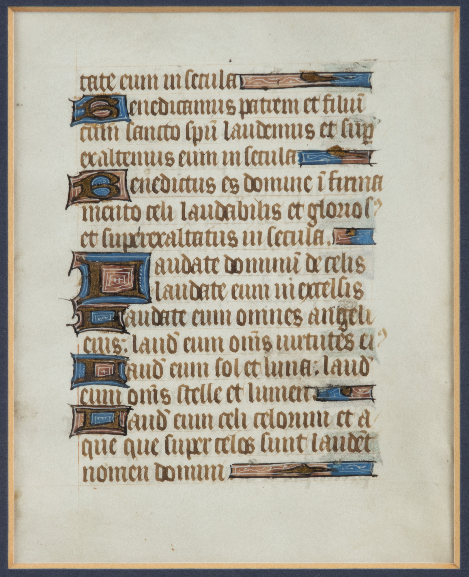 Leaf from a 15th century French manuscript breviary