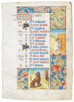 Illuminated manuscript leaf from a Book of Hours
