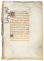 Leaf from a fourteenth century prayer book
