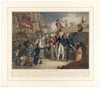 To his Majesty... Lord St Vincent's Victory of Admiral Nelson's boarding the Two Spanish Ships and the Reception of the Spanish Admiral's sword on board the San Josef on the 14th of February 1797...