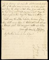 Autograph Letter signed by D. Godfrey, written to Philip Francis in India, describing many details of the growing conflict in America