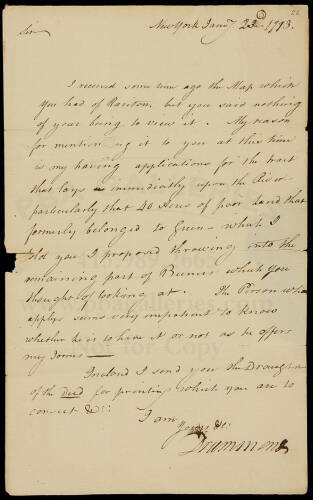 Autograph Letter signed by Lord Drummond, to Elias Boudinot