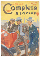COMPLETE STORIES Preliminary Cover Sketch in Oils by Gayle Hoskins