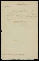 Letter signed by James de Lancey, to Hans Hanson & John Cuyler regarding purchase of supplies