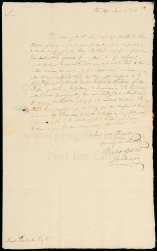 Autograph Letter signed by Horatio Gates, to Israel Pemberton