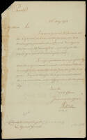Letter signed by Henry Knox as Secretary of War, to Col. Winthrop Sargent