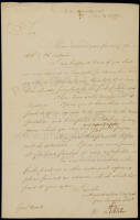 Letter signed by Henry Knox as Secretary of War, to General Edward Hand