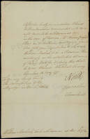 Manuscript Document signed by Lord North, appointing a Tidesman at Air