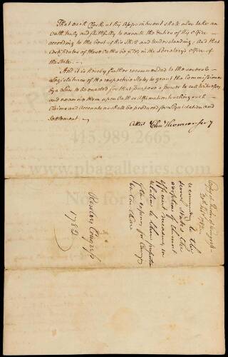 Manuscript resolutions of Congress concerning Revolutionary War financing, signed by Charles Thompson as Secretary of Congress