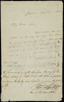 Autograph Letter signed by C.A. Rodney, regarding a painting by Thomas Sulley of Commander Thomas Macdonough