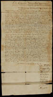 Manuscript Petition addressed to South Carolina Lt. Governor William Bull, signed by 11 magistrates