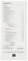 Baseball Canto - broadside poem, with signed baseball