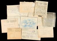 Archive of approximately 85 letters from soldiers in Hawaii to their stateside friends