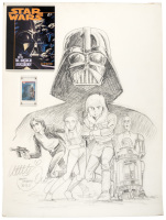Three signed pieces of Darth Vader memorabilia
