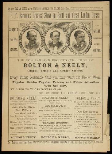 Program for The Great Barnum and London Nine United Shows