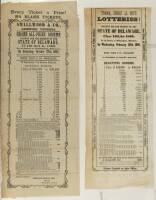 Two 1860 Delaware Lottery Broadsides