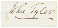 The signature of President John Tyler