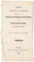 Acta Constitutiva y de Reformas, Sancionada por el Congreso Estraordinario Constituyente de los Estados-Unidos Mexicanos, el 18 de Mayo de 1847