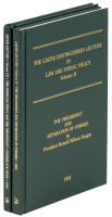 The Gauer Distinguished Lecture in Law and Public Policy, signed by R. Reagan & G.H.W. Bush