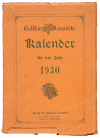 California Vorw&auml;rts Kalender f&uuml;r dar Jahr 1930