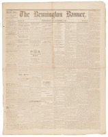 Election of Abraham Lincoln reported in "The Bennington Banner" newspaper