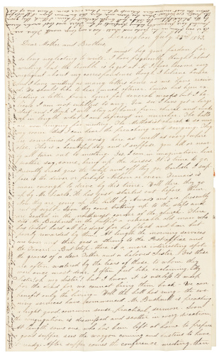 Letter from Vermont schoolteacher working in slave-era Kentucky