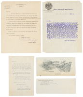 Several form letters & other items relating to the Exposition of Industries and Fine Arts of Mexico 1896, planned for Mexico City but never held