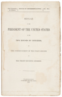 Message of the President of the United States to the Two Houses of Congress&hellip;