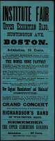 Broadside advertisement for New England Manufacturers' and Mechanics' Institute Fair