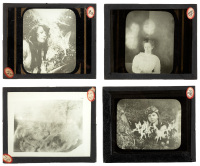 Collection of 30 magic lantern slides of spirit photographs, fairies and related images.