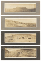 Four panoramic photographs of placer mining in Lake County, OR