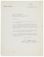 Mexican Ambassador writes to Steinbeck and Ricketts regarding Sea of Cortez voyage