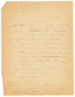 Manuscript note on non-teleological thinking on verso of letter to Atlantic Monthly
