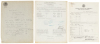 Three documents securing passage to Mexico for the Western Flyer