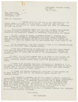 Letter to Secretary of the Navy Hon. Frank Knox regarding Ricketts' Mandated Islands research
