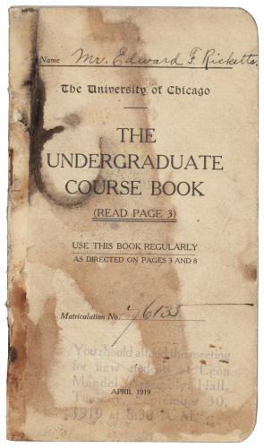Ed Ricketts' University of Chicago Undergraduate Course Book
