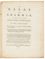 An Essay on Grammar, as it may be applied to the English Language. In Two Treatises. The one Speculative... The other Practical