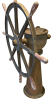 Flying Bridge Wheel from the original Western Flyer - 3