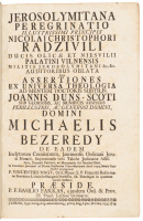 Jerosolymitana peregrinatio...Dum assertiones ex universa theologia...Joannis Duns-Scoti ...in conventu Jaurinensi ad divum Stephanum... anno 1754...publice propugnaret Vincentius Nagy ...praeside Basilio Farkas
