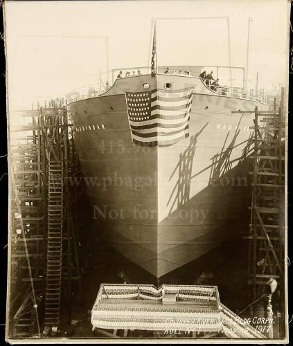 Archive of photographs of ship construction and launchings