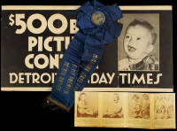 Collection of photographs, and other ephemera from the 1932 Detroit Baby Picture Contest