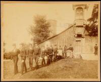 Albumen photograph of Galena, Illinois fire fighters