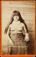 Cabinet card of a young Native American woman