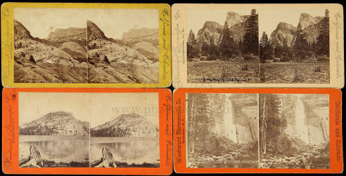 Collection of 36 stereo view photographs by C.W. Woodward