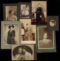 Approximately 50 cabinet photographs of unidentified women