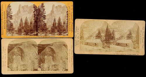 Collection of 22 stereo view photographs of Yosemite