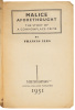 Malice Aforethought [with] As For The Woman - 3