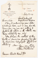 Autograph letter signed by Elkin Mathews