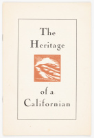 The Heritage of a Californian (wrapper title)